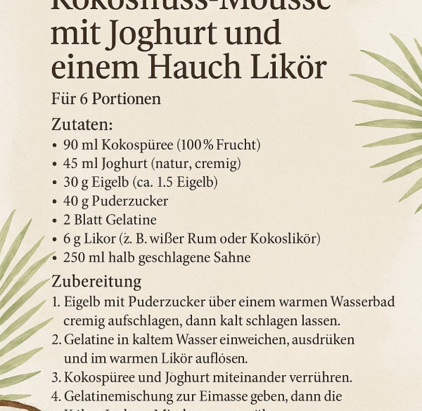 hier kommt unser Kokosnussmousse